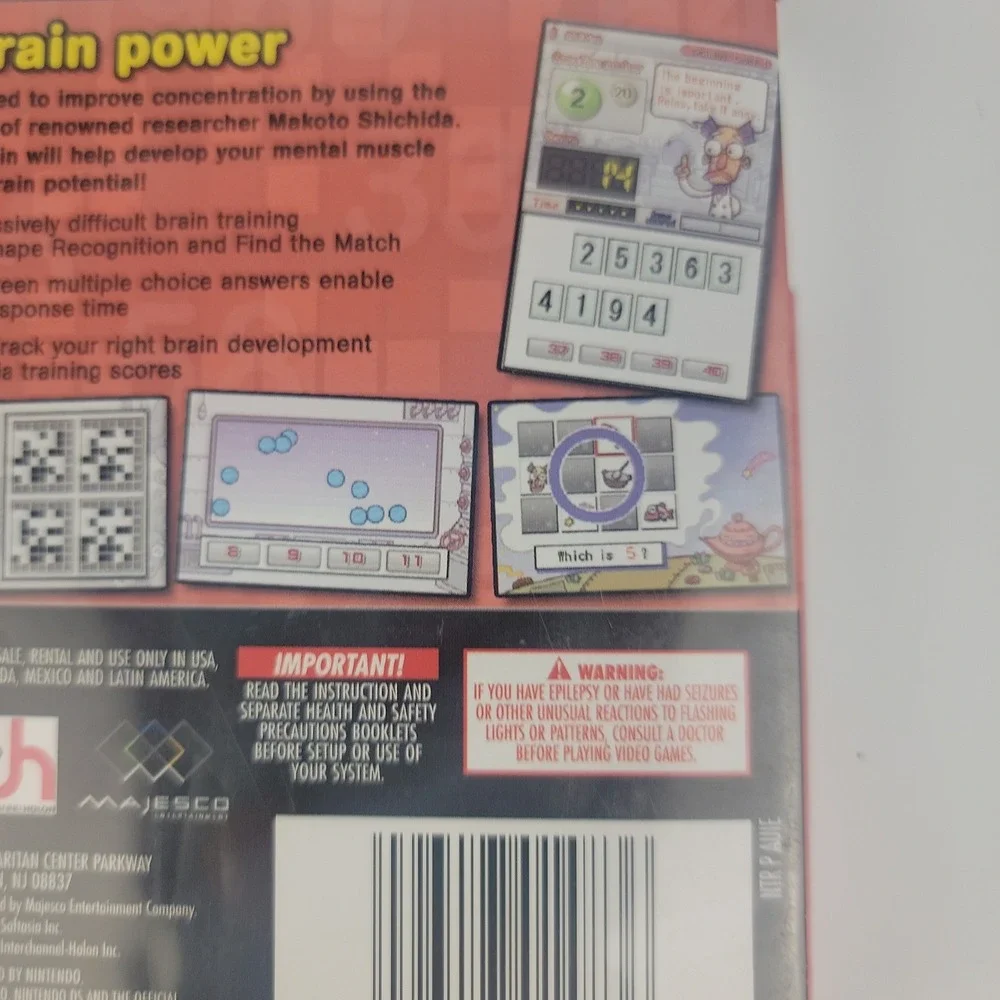 Brain Boost Beta Wave Nintendo DS CIB Complete Majesco Puzzle Game NTR-AUIE-USA